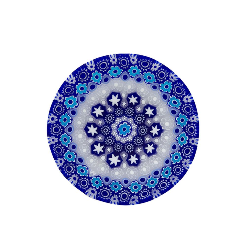 エルコーレモレッティ ミレフィオーリ プレート 8cm 古代ローマモザイク ブルー系