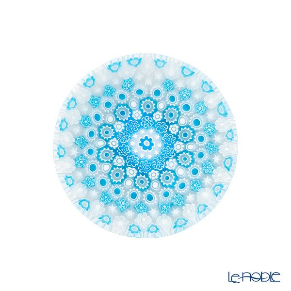 エルコーレモレッティ ミレフィオーリ プレート 8cm 古代ローマモザイク ライトブルー系