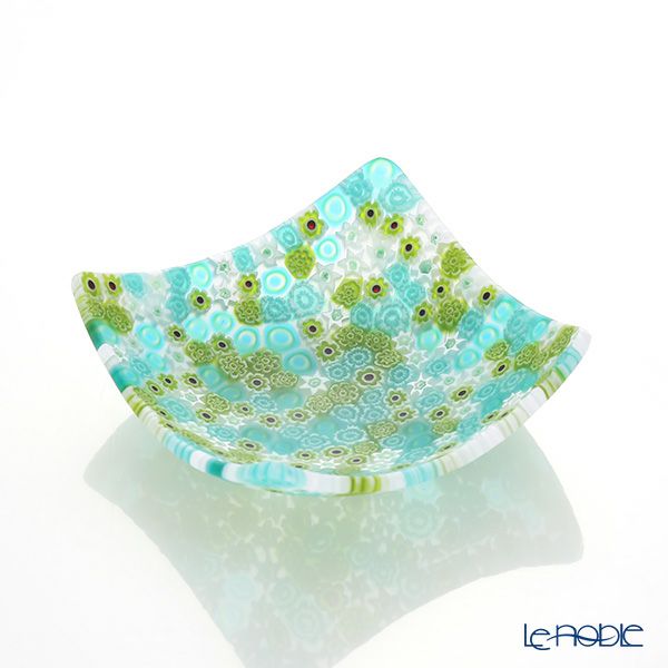 エルコーレモレッティ ミレフィオーリ スモールボウル 8×8cm グリーン系（211）