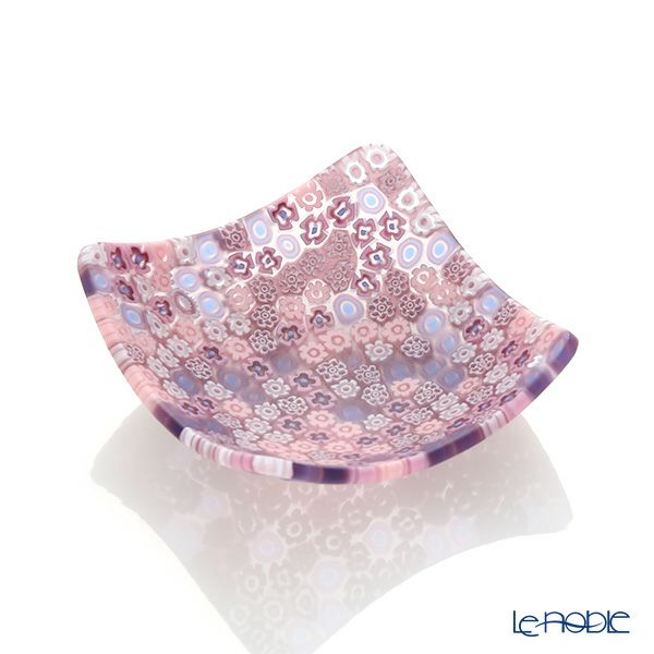 エルコーレモレッティ ミレフィオーリ スモールボウル 8×8cm ピンク系（214）