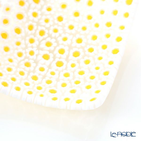 エルコーレモレッティ ミレフィオーリ スモールボウル 8×8cm イエロー×ホワイト（59）