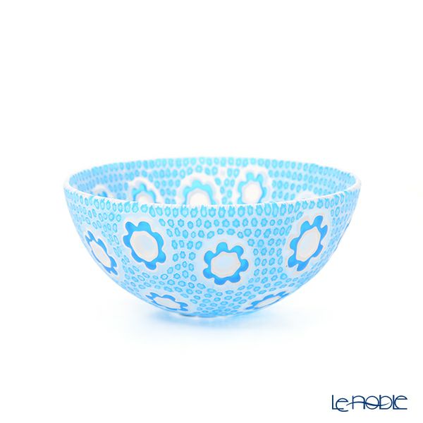 エルコーレモレッティ ミレフィオーリ サクラボウル 13.5cm ライトブルー系 A