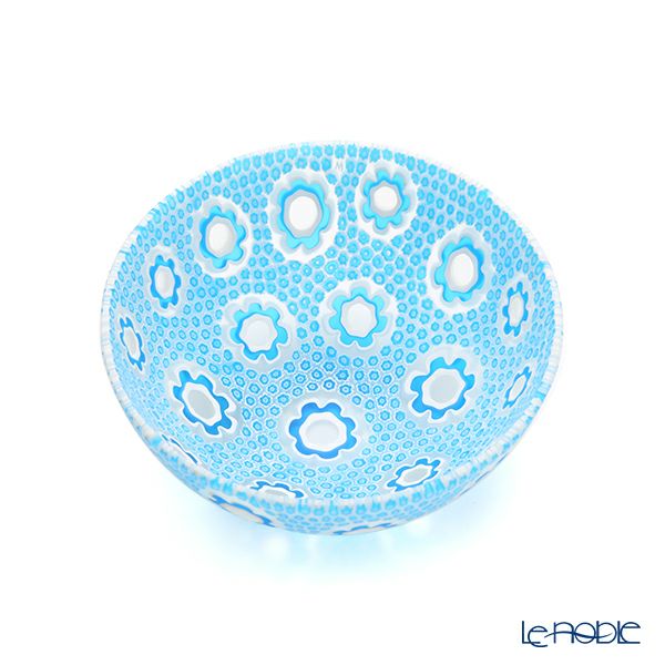 エルコーレモレッティ ミレフィオーリ サクラボウル 13.5cm ライトブルー系 A