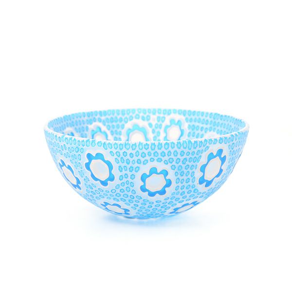 エルコーレモレッティ ミレフィオーリ サクラボウル 13.5cm ライトブルー系 A