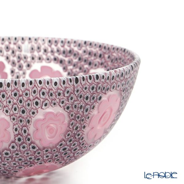 エルコーレモレッティ ミレフィオーリ サクラボウル 13.5cm ピンク系 P