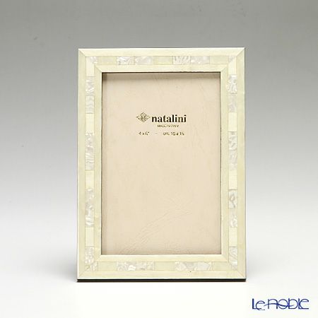 ナタリーニ 象嵌フォトフレーム 10×15cm QH／20 ホワイト