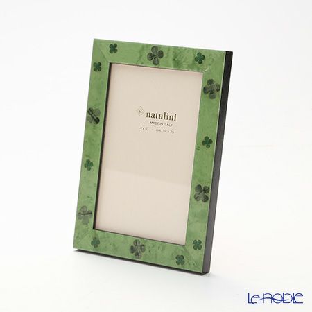 ナタリーニ 象嵌フォトフレーム 10×15cm 四ツ葉のクローバー