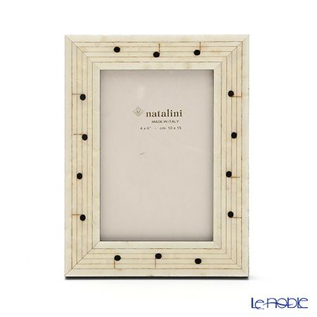 ナタリーニ 象嵌フォトフレーム 10×15cm ノートビアンコ 音符