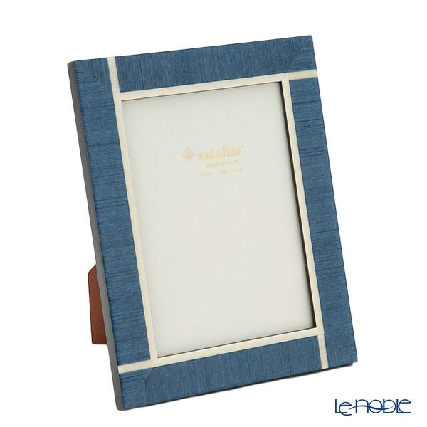 ナタリーニ フォトフレーム 13×18cm Cervinia ブルー×ホワイトライン（2L）