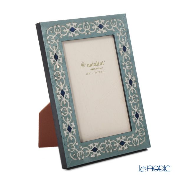ナタリーニ 象嵌フォトフレーム 10×15cm MARRAKECH ブルー