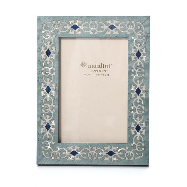 ナタリーニ 象嵌フォトフレーム 10×15cm MARRAKECH ブルー