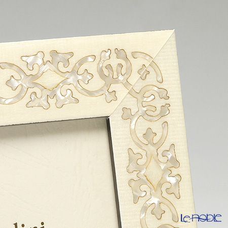 ナタリーニ 象嵌フォトフレーム 10×15cm MARRAKECH ホワイト