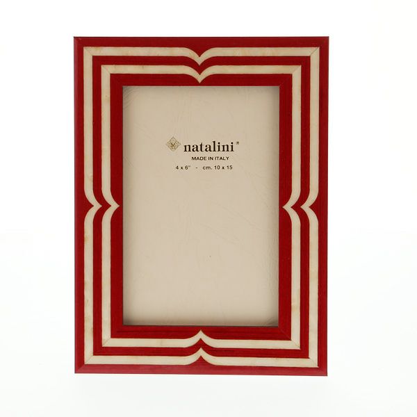 ナタリーニ 象嵌フォトフレーム 10×15cm ベラッジオ レッド