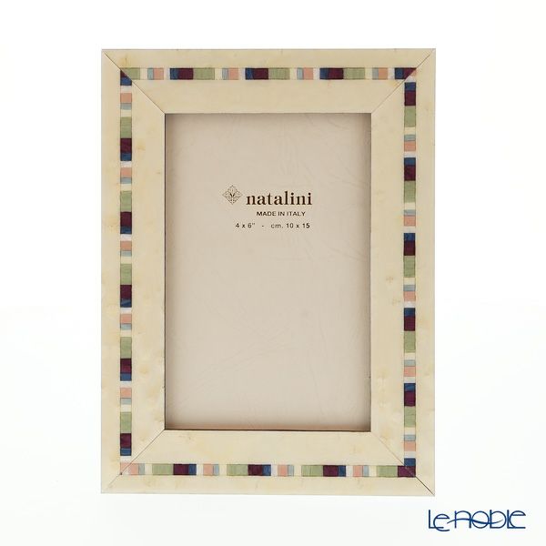 ナタリーニ 象嵌フォトフレーム 10×15cm トレビ ホワイト