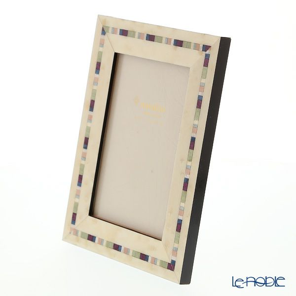 ナタリーニ 象嵌フォトフレーム 10×15cm トレビ ホワイト