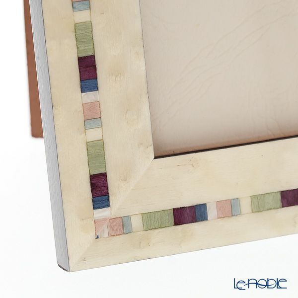 ナタリーニ 象嵌フォトフレーム 10×15cm トレビ ホワイト