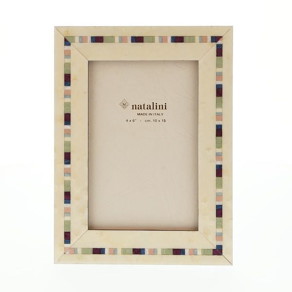 ナタリーニ 象嵌フォトフレーム 10×15cm トレビ ホワイト