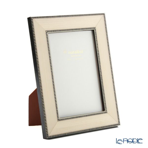 ナタリーニ 象嵌フォトフレーム 10×15cm Rt／30 ホワイト ブラックライン
