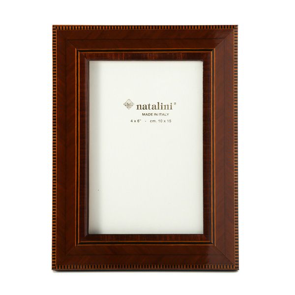 ナタリーニ 象嵌フォトフレーム 10×15cm C／35／Cil／7 ブラウン