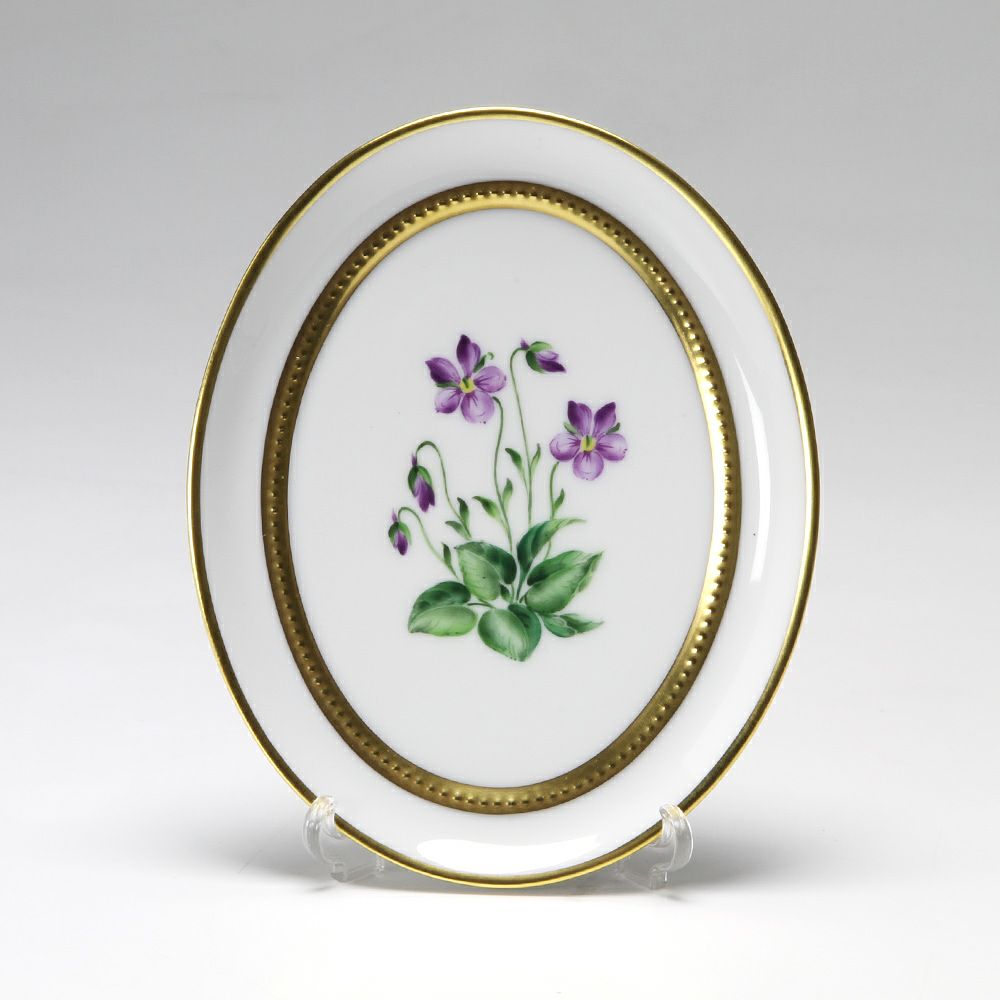 アウガルテン（AUGARTEN） メドウフラワーズ（6314V） スミレ スモールディッシュ（飾り皿） 12cm（841）