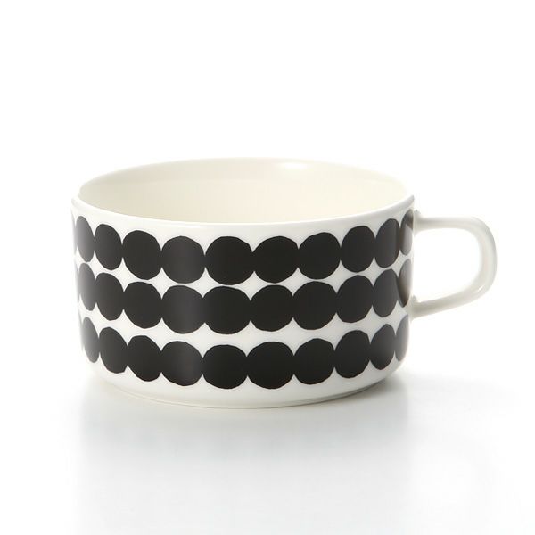 マリメッコ（marimekko） Siirtolapuutarha シイルトラプータルハ／市民菜園 ティーカップ 250ml（ブラック）