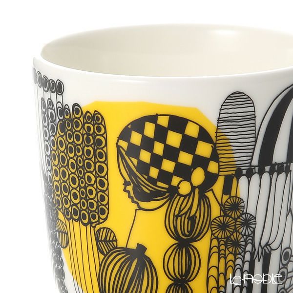 マリメッコ（marimekko） Siirtolapuutarha シイルトラプータルハ／市民菜園 コーヒーカップ 200ml（イエロー） H7cm