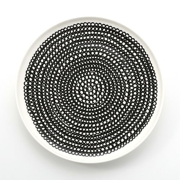 マリメッコ（marimekko） Siirtolapuutarha シイルトラプータルハ／市民菜園 プレート 20cm（チャコールグレー）