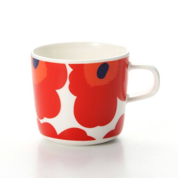 マリメッコ（marimekko） Unikko ウニッコ コーヒーカップ ホワイト×レッド200ml