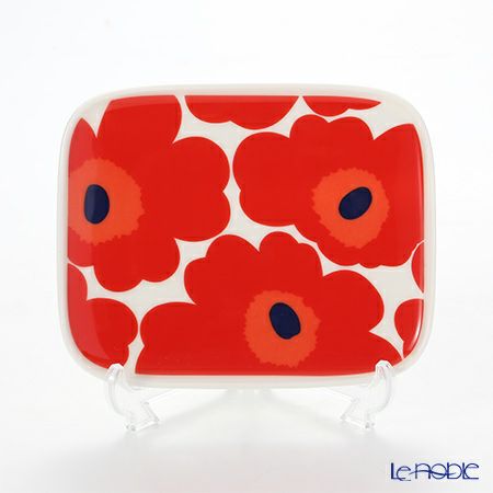 マリメッコ（marimekko） Unikko ウニッコ プレート レッド