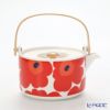 マリメッコ（marimekko） Unikko ウニッコ ティーポット ホワイト×レッド 17cm