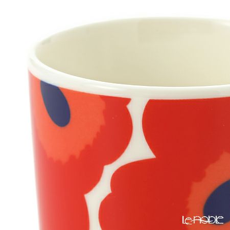 マリメッコ（marimekko） Unikko ウニッコ マグカップ 250ml ホワイト×レッド 63431-001