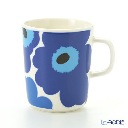 マリメッコ（marimekko） Unikko ウニッコ マグカップ 250ml ホワイト×ブルー 63431-017
