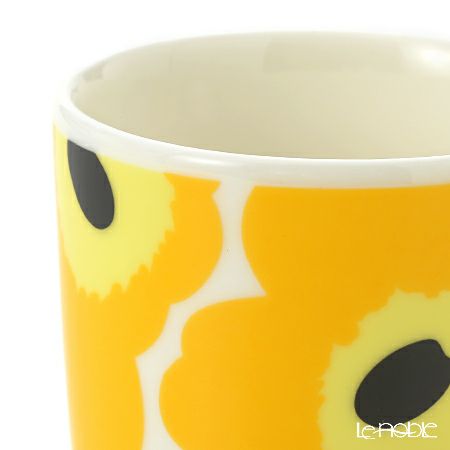 マリメッコ（marimekko） Unikko ウニッコ マグカップ 250ml ホワイト×ライム 63431-020