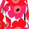 マリメッコ（marimekko） Pieni Unikko ピエニ ウニッコ エプロン ホワイト×レッド 着丈84×身幅83cm コットン