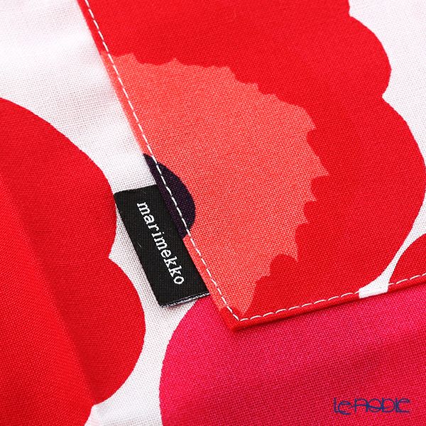 マリメッコ（marimekko） Pieni Unikko ピエニ ウニッコ エプロン ホワイト×レッド 着丈84×身幅83cm コットン