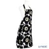 マリメッコ（marimekko） Pieni Unikko ピエニ ウニッコ エプロン ホワイト×ブラック 着丈84×身幅83cm コットン
