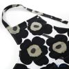 マリメッコ（marimekko） Pieni Unikko ピエニ ウニッコ エプロン ホワイト×ブラック 着丈84×身幅83cm コットン