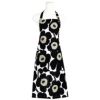マリメッコ（marimekko） Pieni Unikko ピエニ ウニッコ エプロン ホワイト×ブラック 着丈84×身幅83cm コットン
