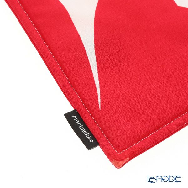 マリメッコ（marimekko） Pieni Unikko ピエニ ウニッコ ポットホルダー ホワイト×レッド 21×21cm コットン