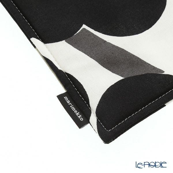 マリメッコ（marimekko） Pieni Unikko ピエニ ウニッコ ポットホルダー ホワイト×ブラック 21×21cm コットン