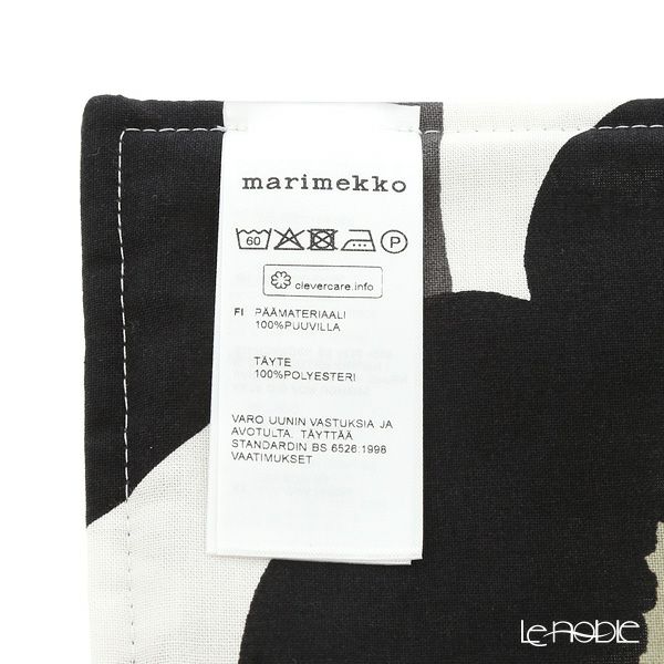 マリメッコ（marimekko） Pieni Unikko ピエニ ウニッコ ポットホルダー ホワイト×ブラック 21×21cm コットン