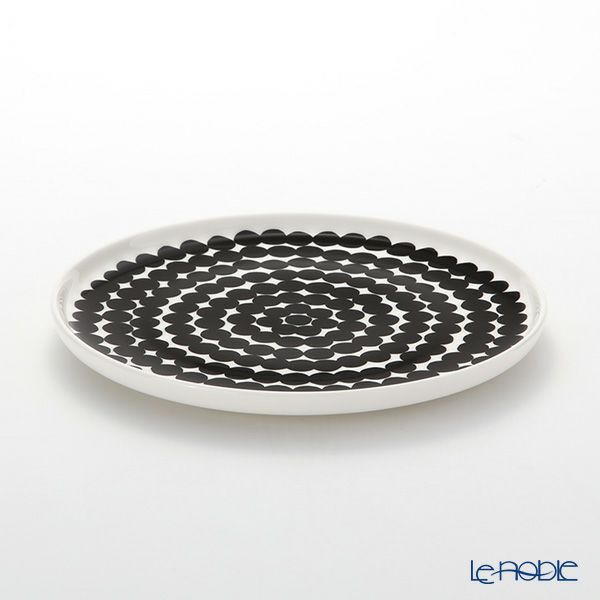 マリメッコ（marimekko） Siirtolapuutarha シイルトラプータルハ／市民菜園 プレート 20cm（ホワイト×ブラック）