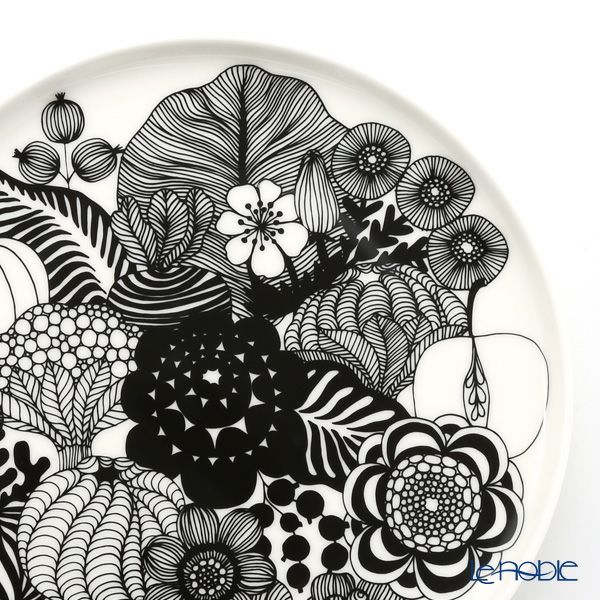 マリメッコ（marimekko） Siirtolapuutarha シイルトラプータルハ／市民菜園 プレート 20cm（ブラック）