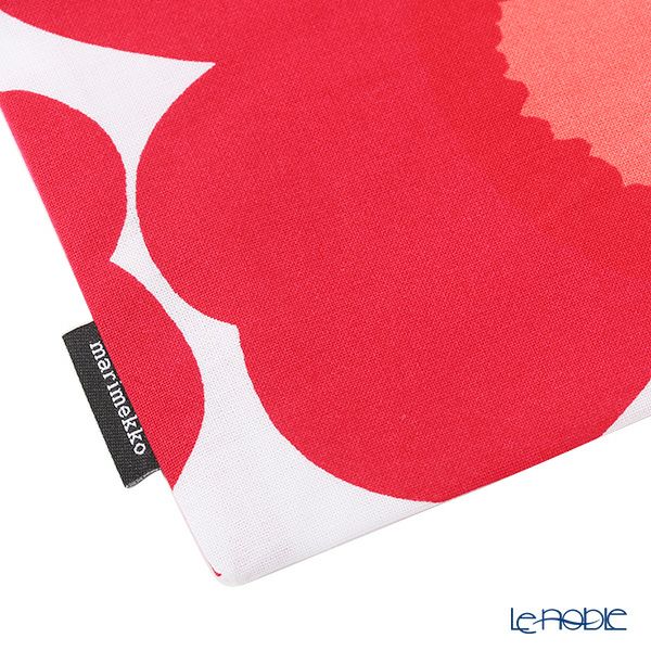 マリメッコ（marimekko） Unikko ウニッコ ファブリックバッグ ホワイト×レッド 43cm コットン