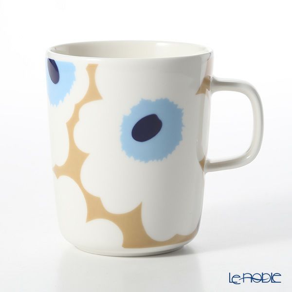 マリメッコ（marimekko） Unikko ウニッコ 18SS マグカップ ベージュ×オフホワイト×ブルー 250ml