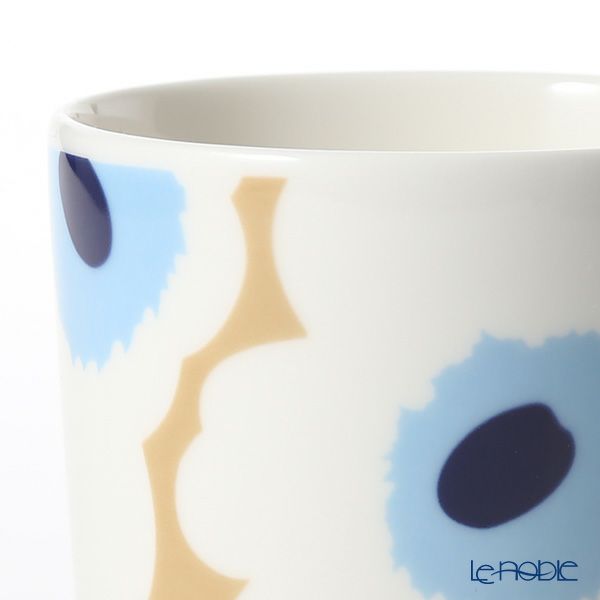 マリメッコ（marimekko） Unikko ウニッコ 18SS マグカップ ベージュ×オフホワイト×ブルー 250ml