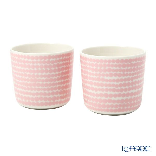 マリメッコ（marimekko） Siirtolapuutarha シイルトラプータルハ／市民菜園 コーヒーカップセット（ハンドルなし） ホワイト×ピンク 069997-103