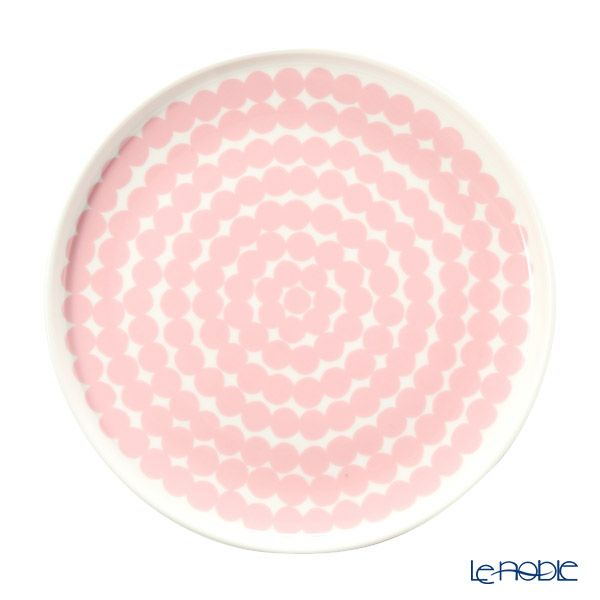 マリメッコ（marimekko） Siirtolapuutarha シイルトラプータルハ／市民菜園 プレート 20cm ホワイト×ピンク 067265-103