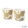 マリメッコ（marimekko） Unikko ウニッコ コーヒーカップセット（ハンドルなし） ホワイト×ベージュ 070397-180／20SS
