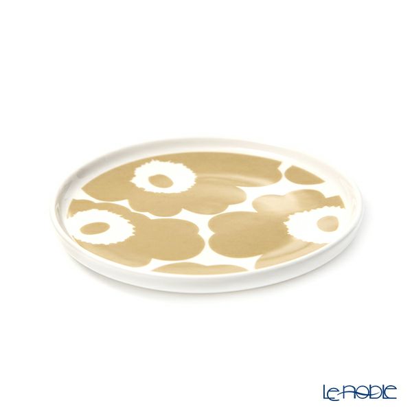 マリメッコ（marimekko） Unikko ウニッコ プレート 13.5cm ホワイト×ベージュ 070398-180／20SS